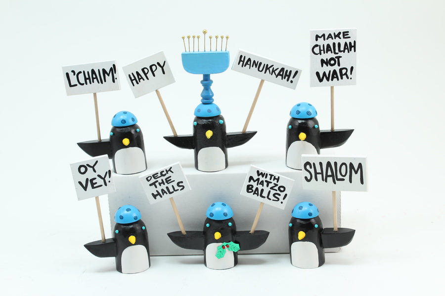Picketing Yarmulke Penguins