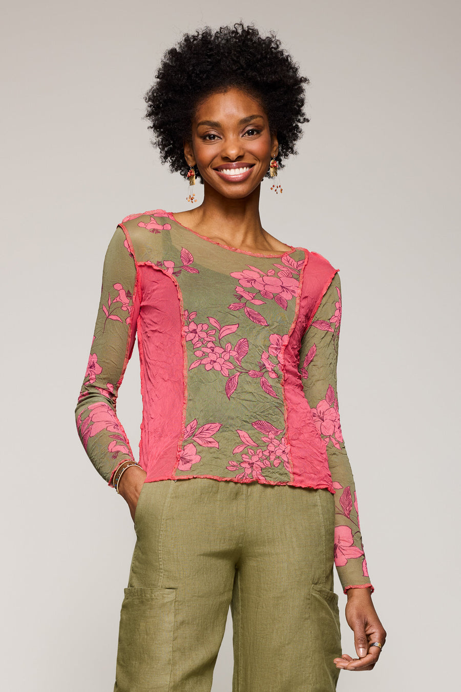 Crushed Mesh Orion Pieced Top