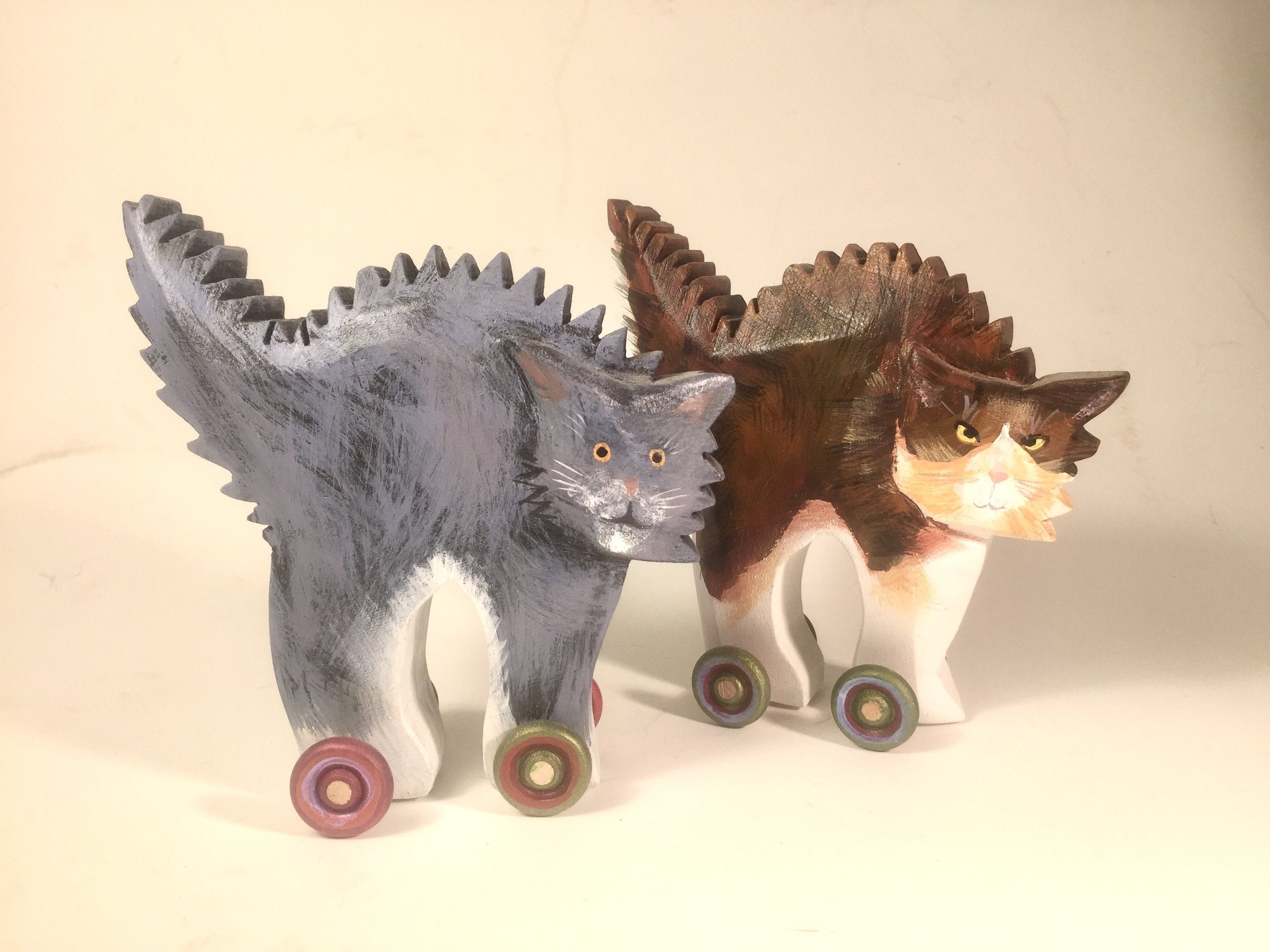 left to right: gray, brown