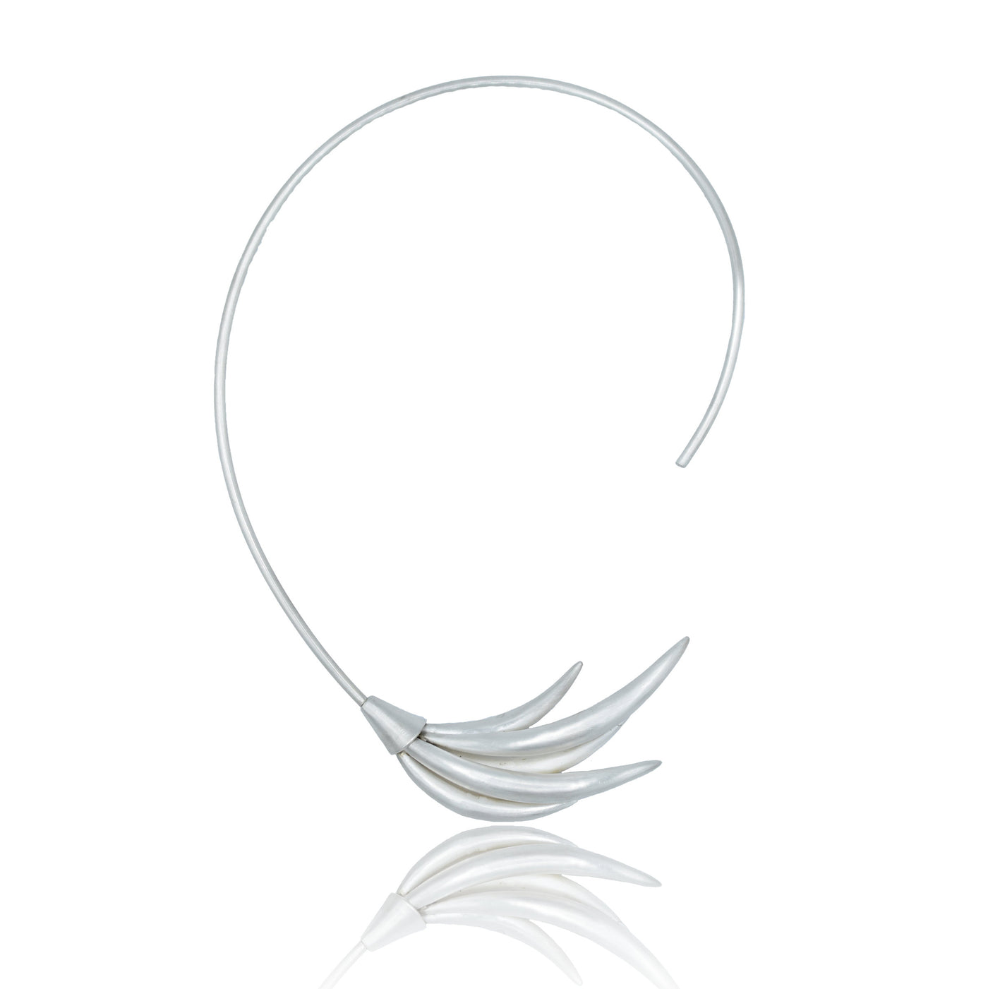 Sweeping Crescent Asymmetrical Neck Collar