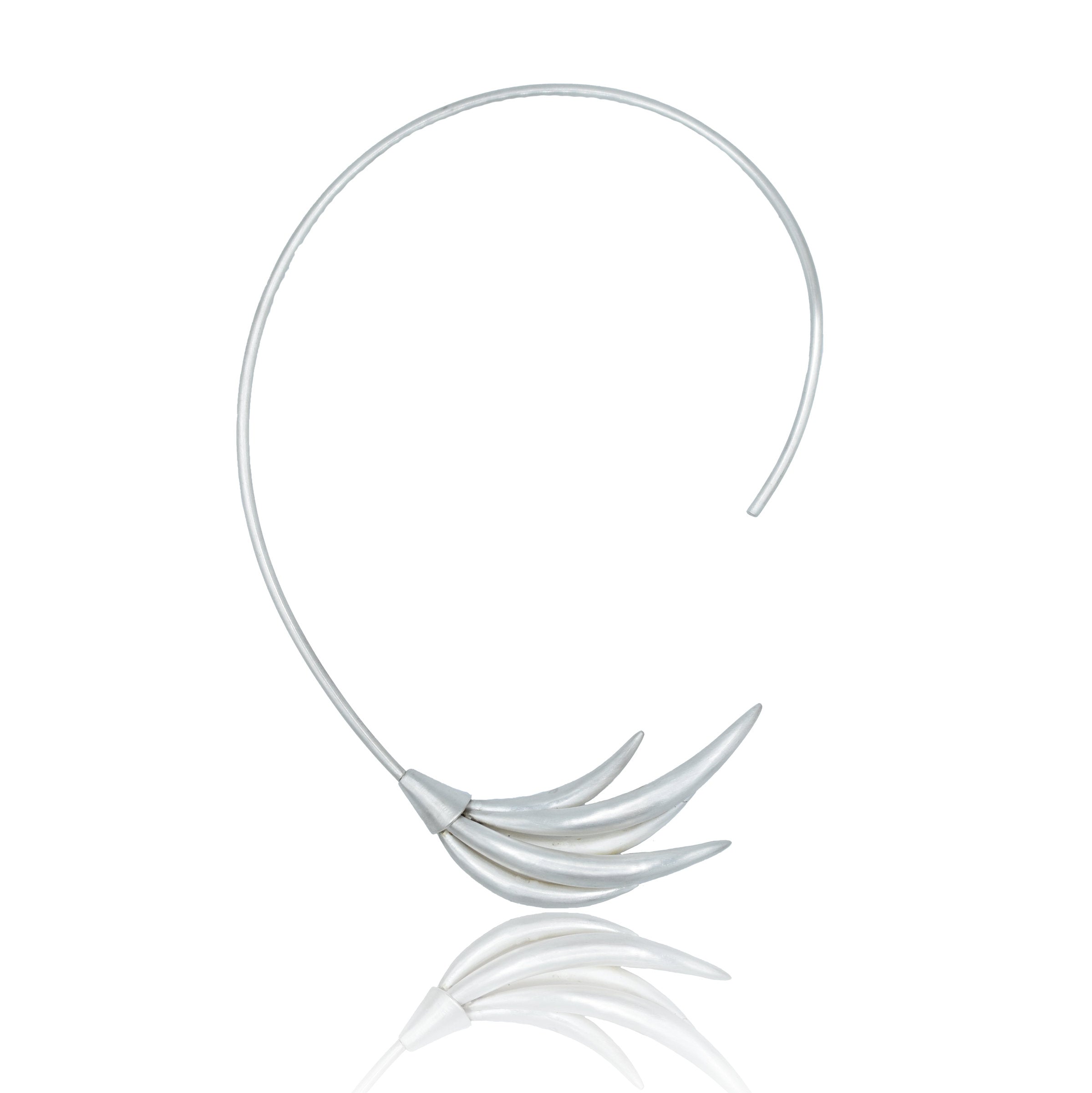 Sweeping Crescent Asymmetrical Neck Collar