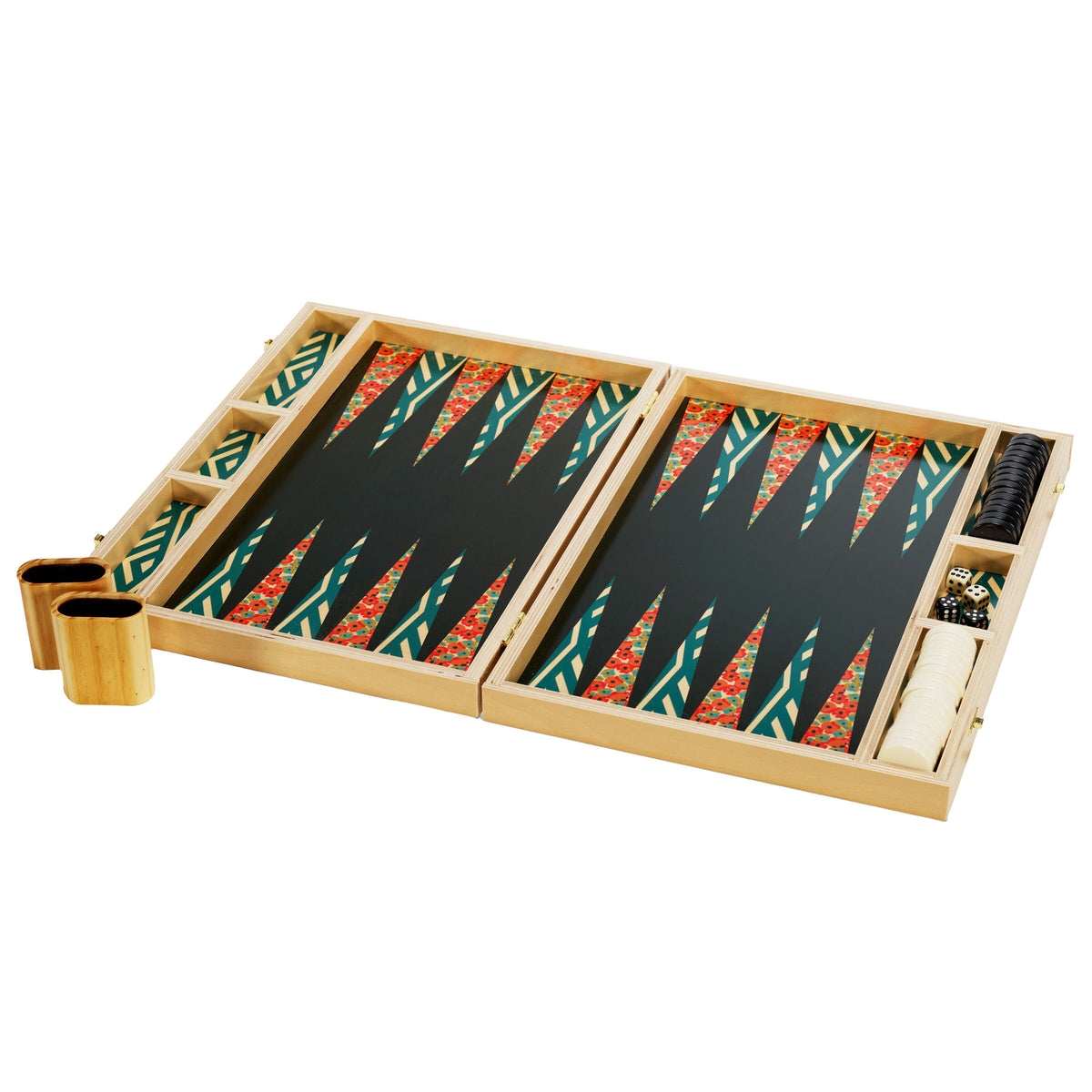 Poppy Red Backgammon Set