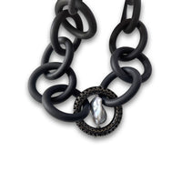Black Ice Queen Rubber Necklace