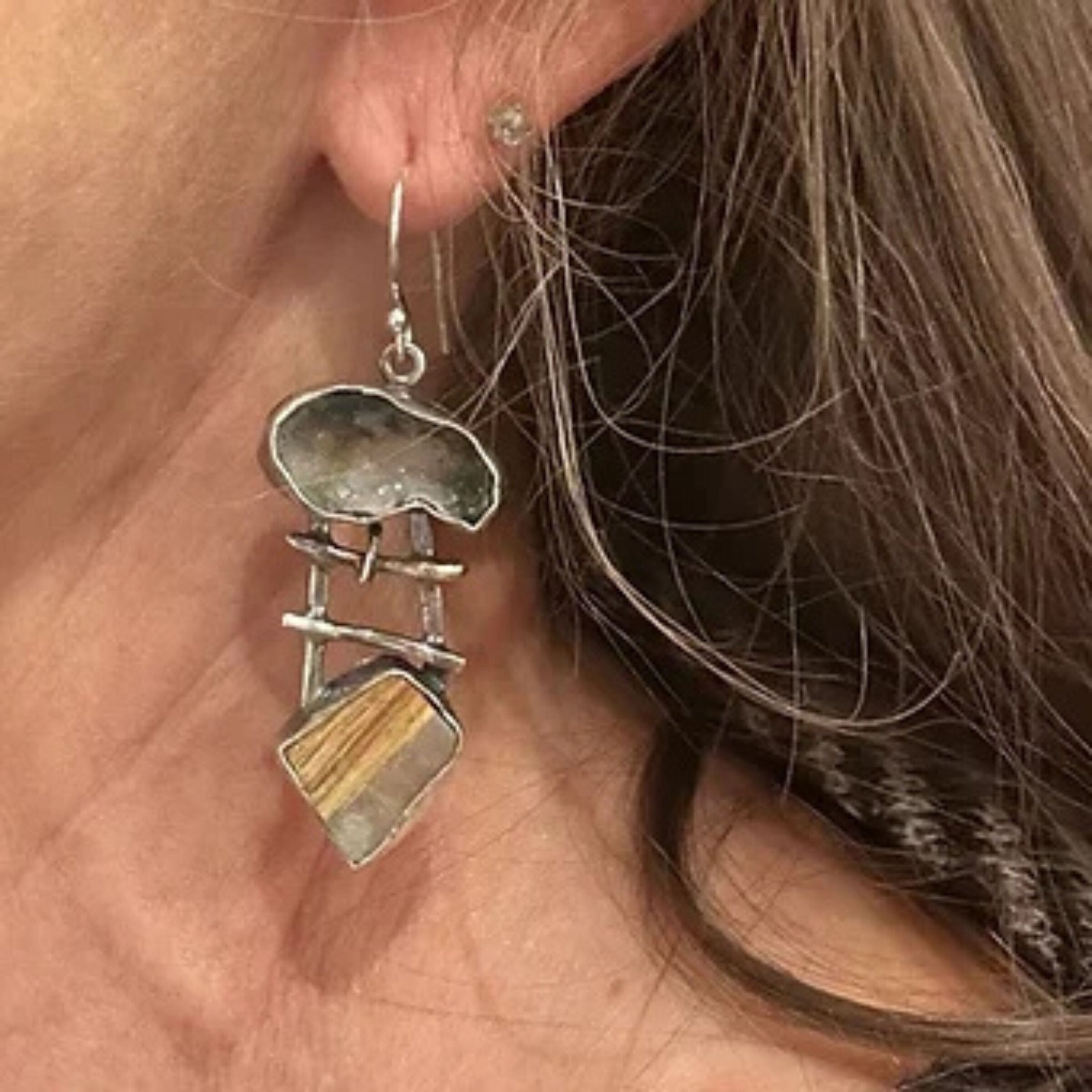Geode Opal Sticks & Stones Earrings