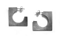 Circle in Square Hoop Earrings