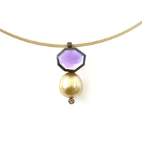 South Sea Pearl & Amethyst Necklace