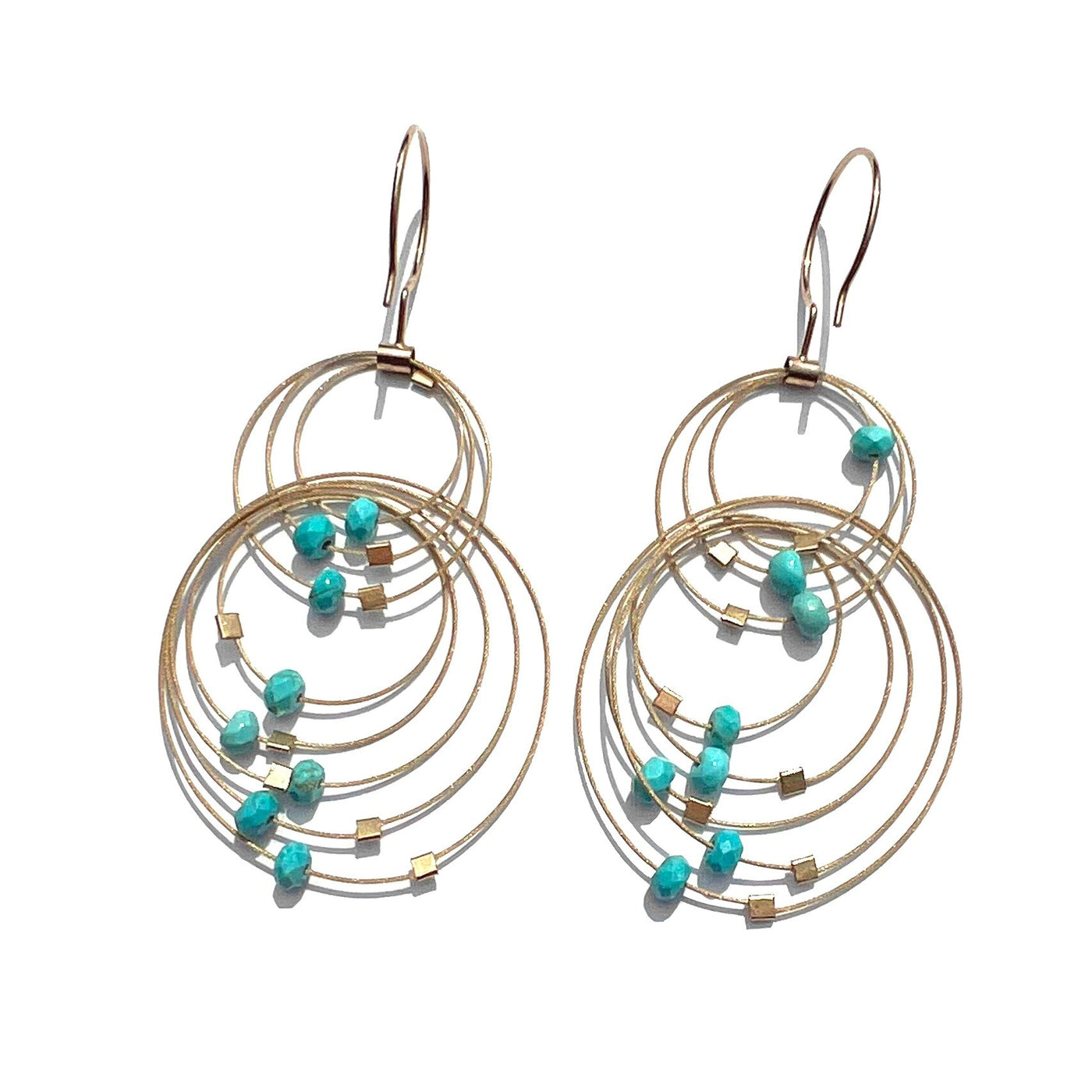 Turquoise & Gold Cable