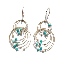 Turquoise & Gold Cable