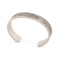 Blue Diamond Silver Cuff