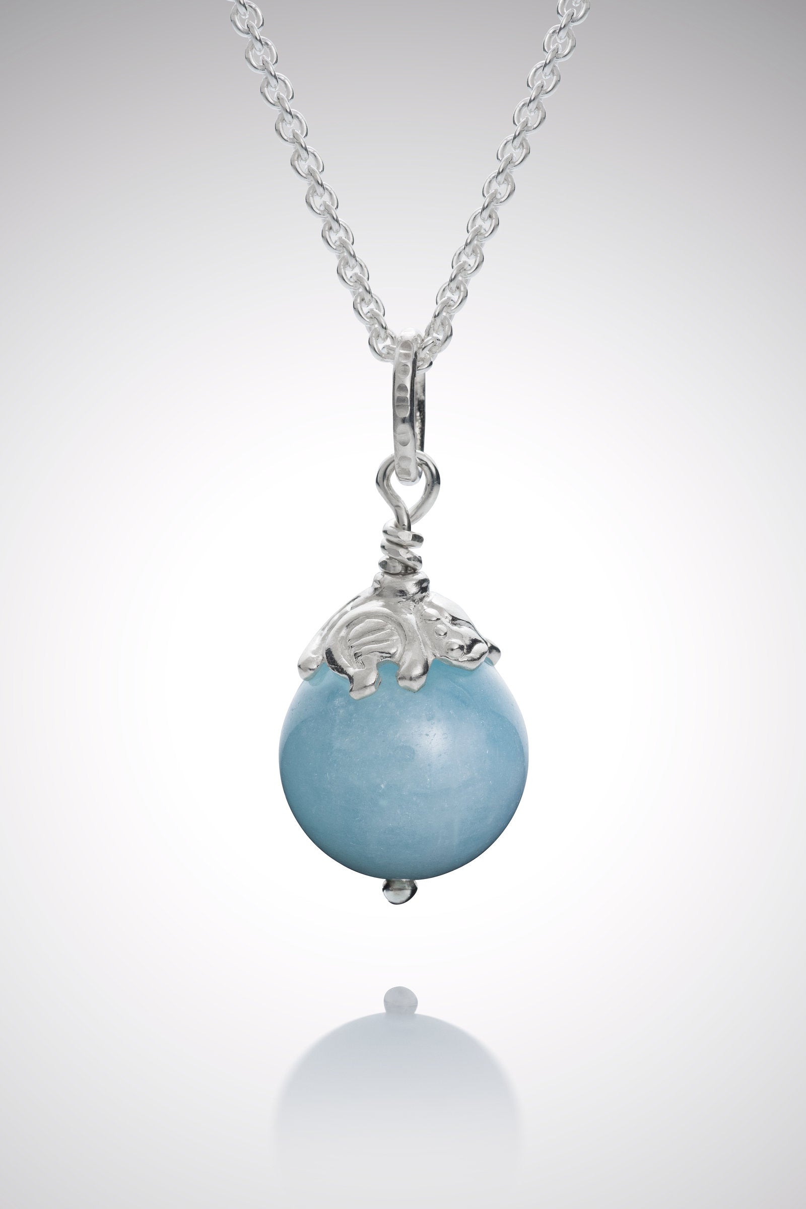 Aquamarine Sphere Necklace