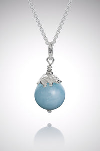 Aquamarine Sphere Necklace