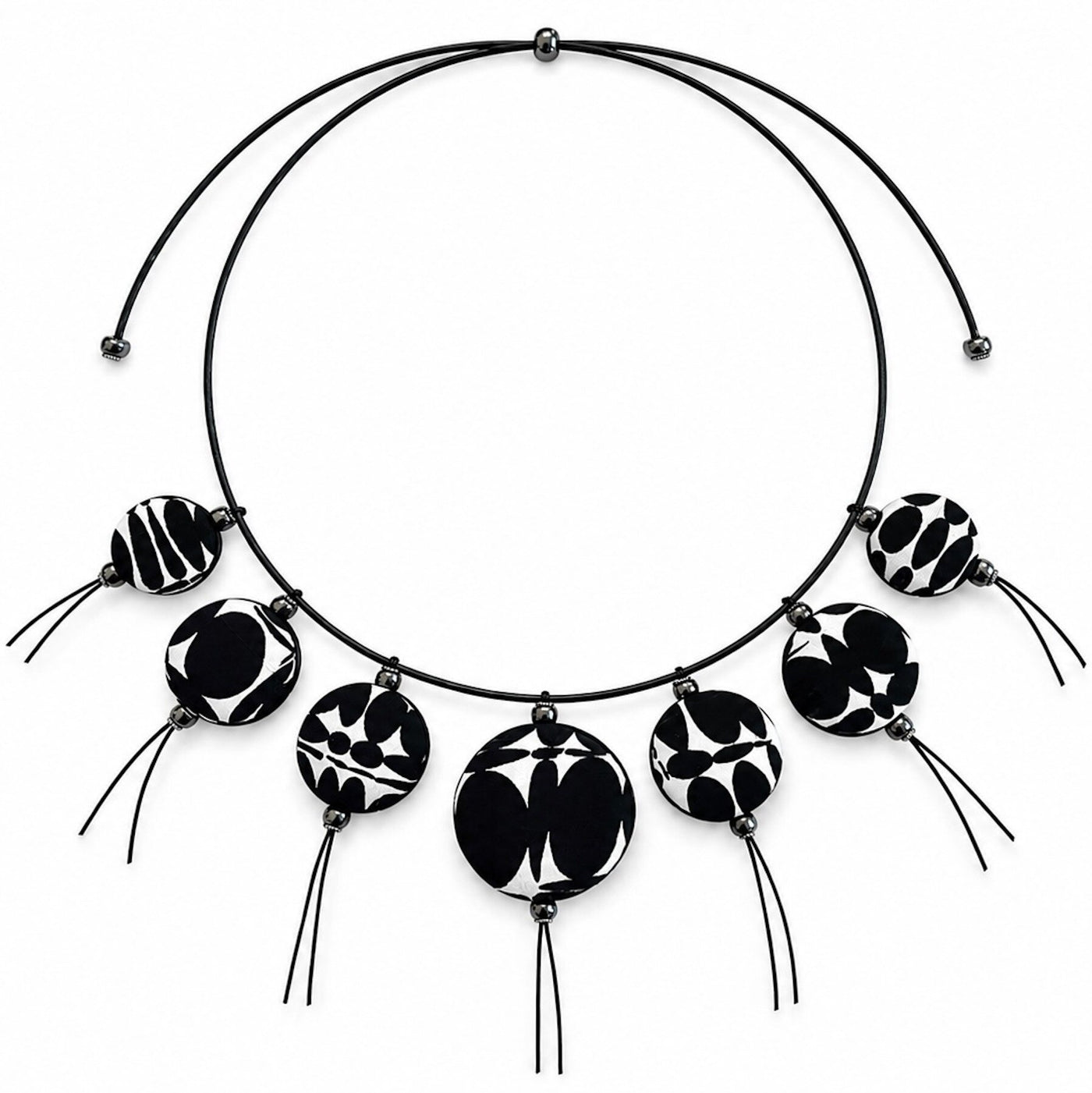 Monochromatic Italian Silk Reversible Necklace