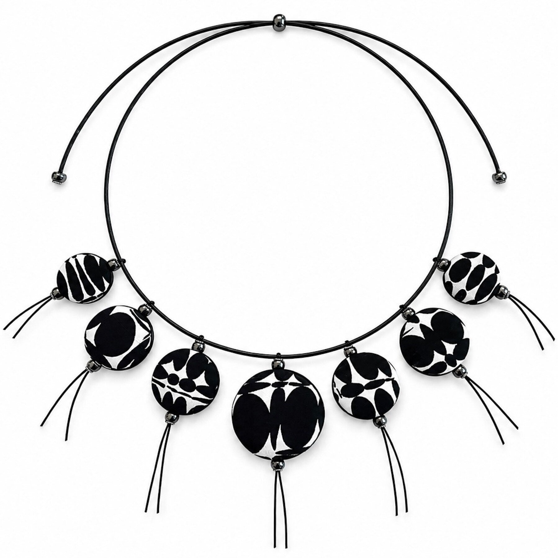 Monochromatic Italian Silk Reversible Necklace