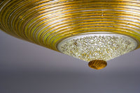 Gold Concentric Circle Glass Chandelier