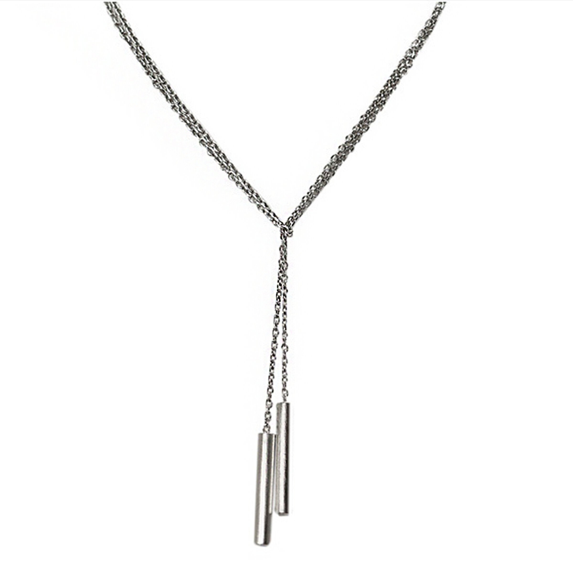 Sterling Double Cylinder Lariat