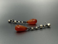 Carnelian Rock Line Earrings