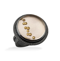 Gold Bubble Stripe Ring