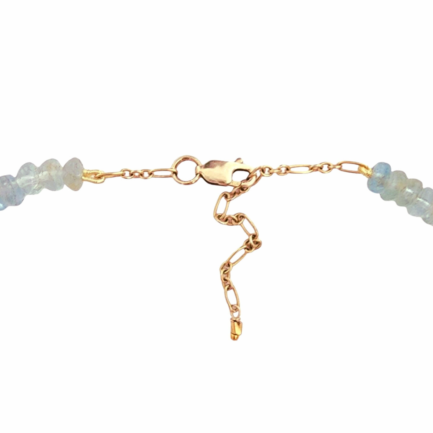 Star Gold Quartz and Aquamarine Necklace