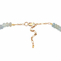 Star Gold Quartz and Aquamarine Necklace