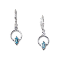 Blue Topaz with White Sapphire Accents