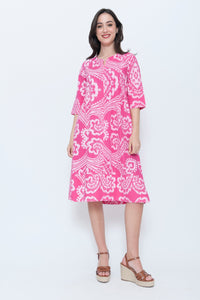 Split Neck Tunic Dress