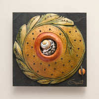 Yellow and Green Leaves with Nautilus