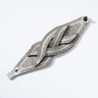 Silver Metallic Leather
