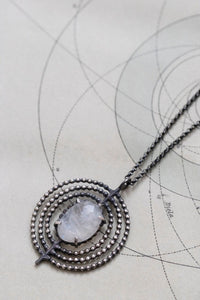 Moonstone Inner Compass Necklace