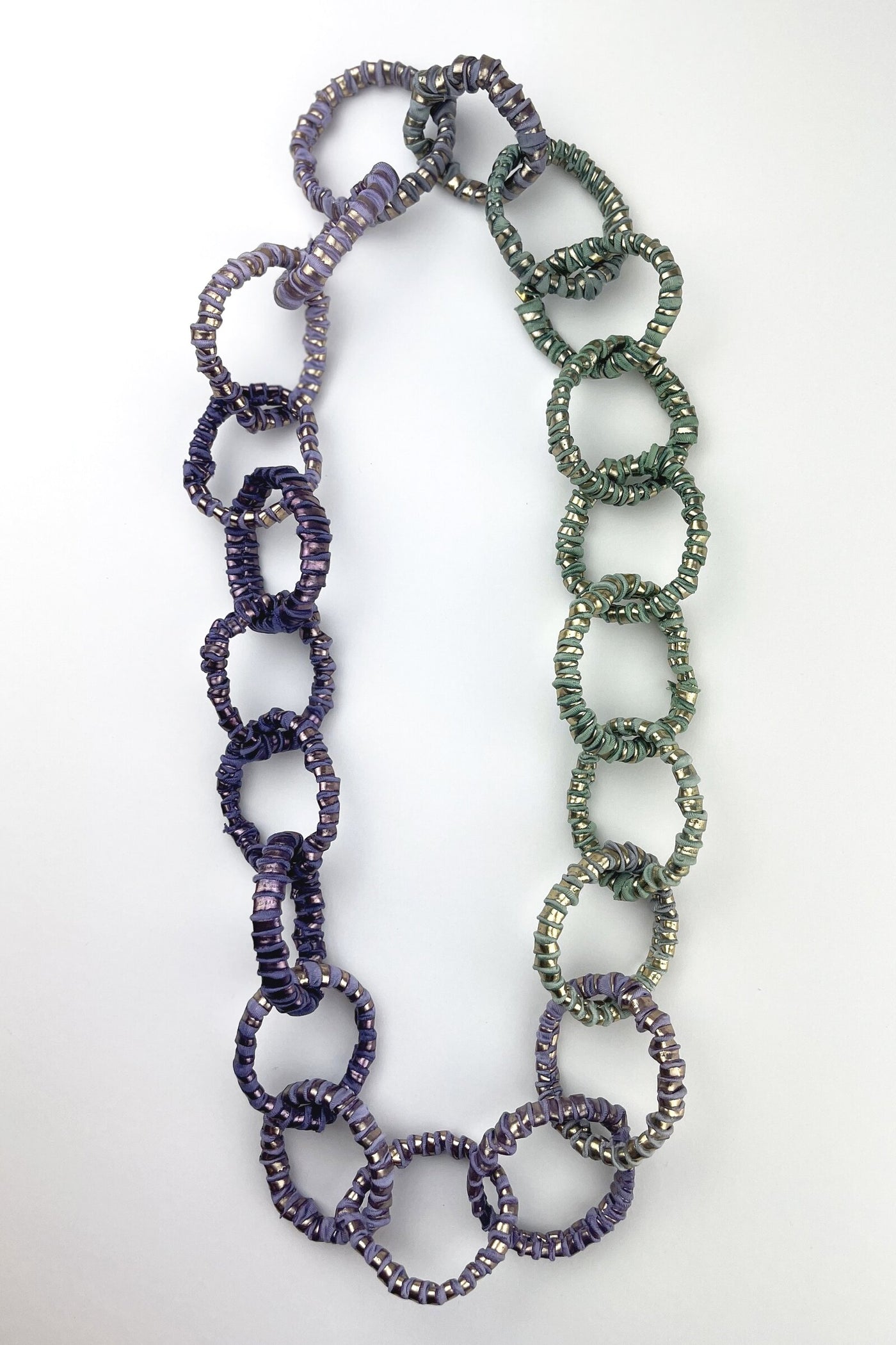 Two-Tone Gold Print Chain Necklace