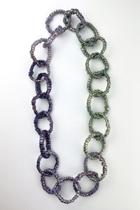 Two-Tone Gold Print Chain Necklace