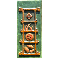 Torii Totem In Moss & Amber Glazes