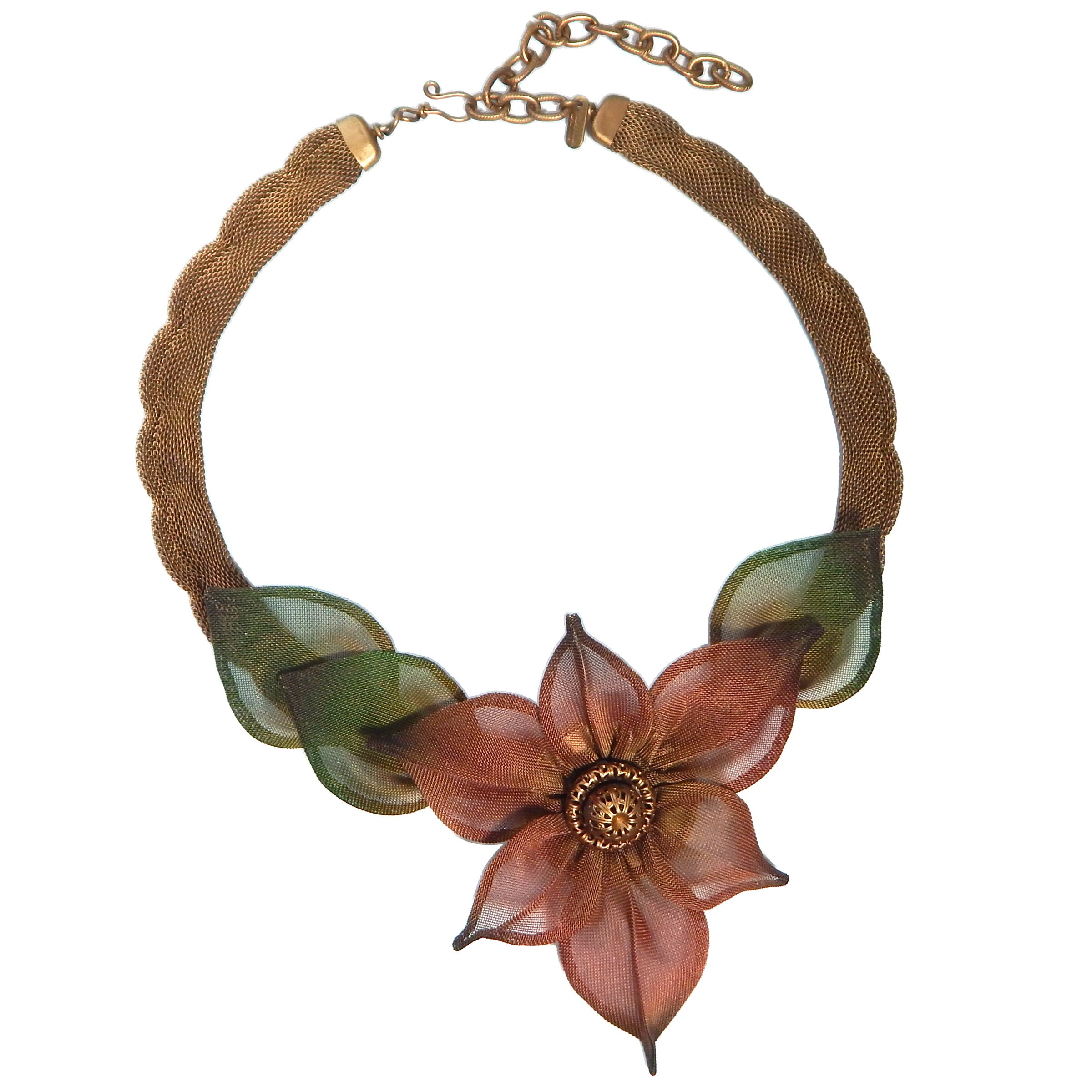 Antique Brass, Tangerine, Green & Brown Tips