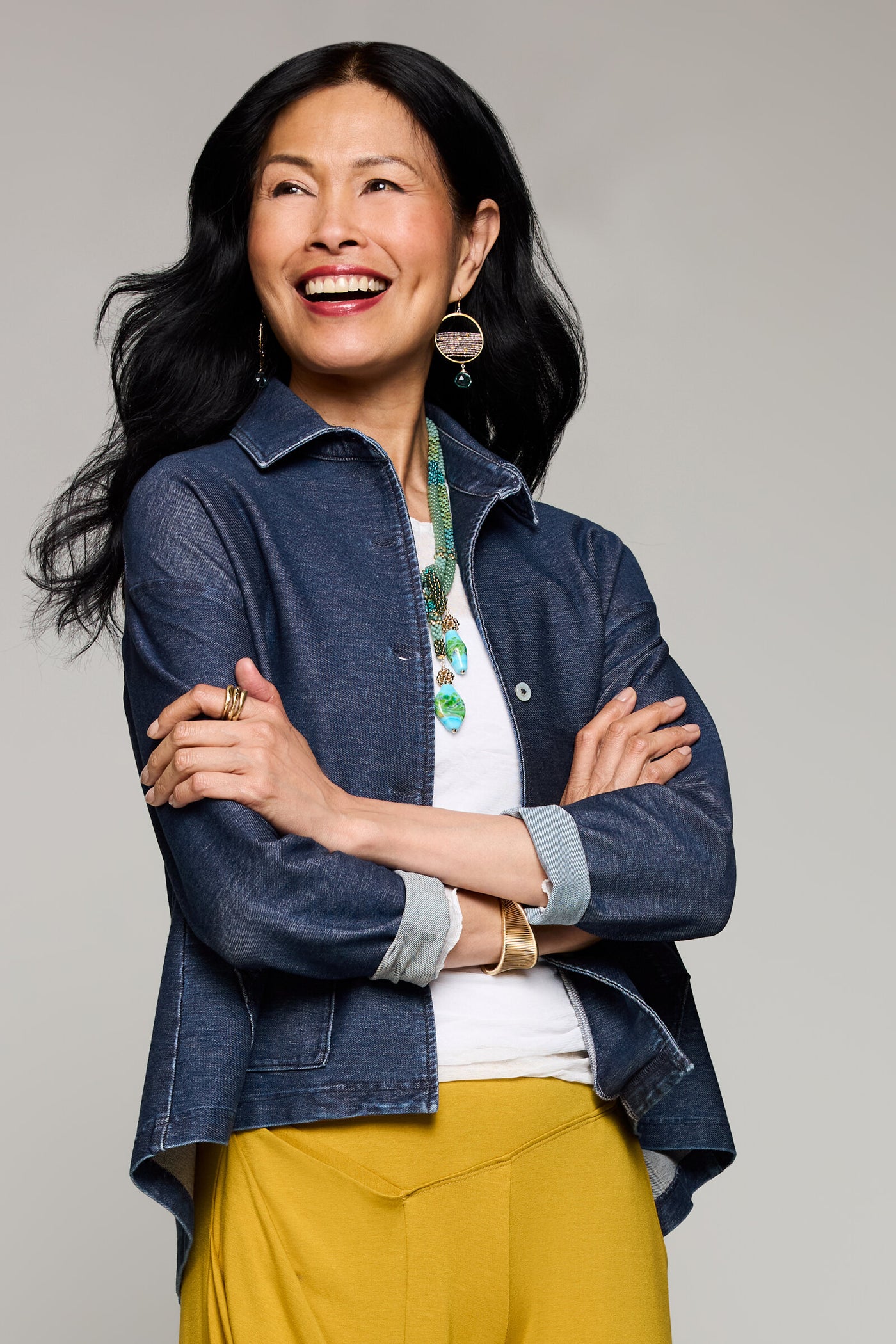 Dream Knit Denim Elliptical Jacket