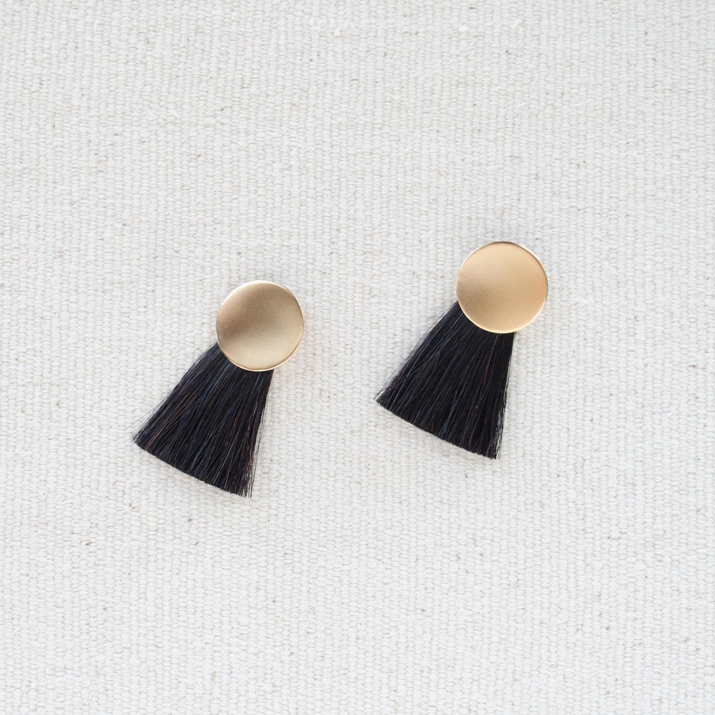 Natural Black with 18k Gold Plated Brass