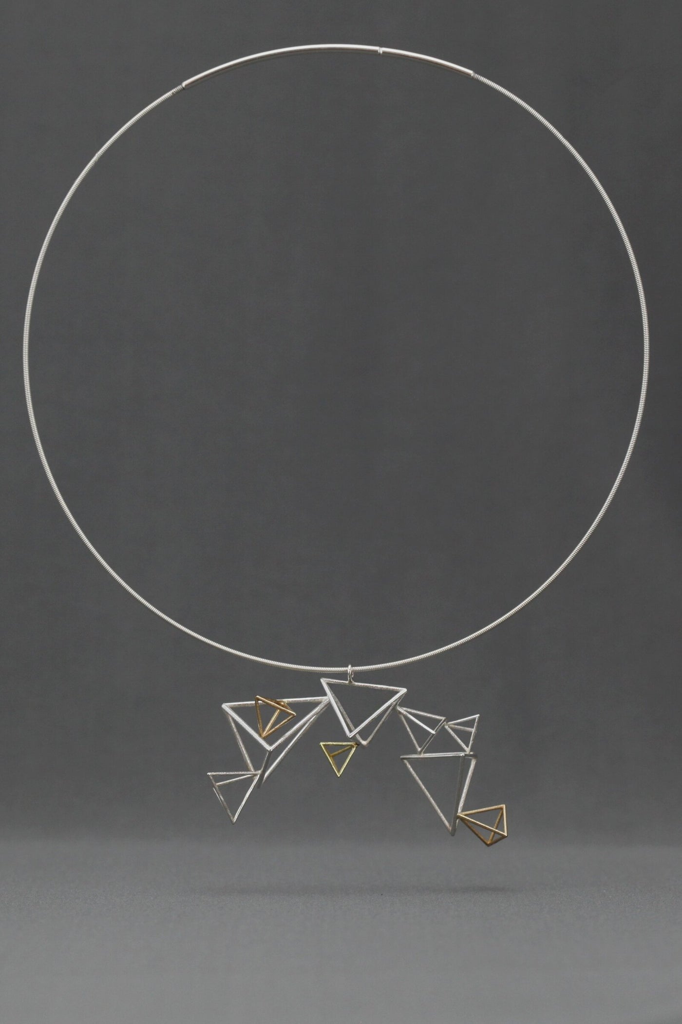Curving Triangles Necklace