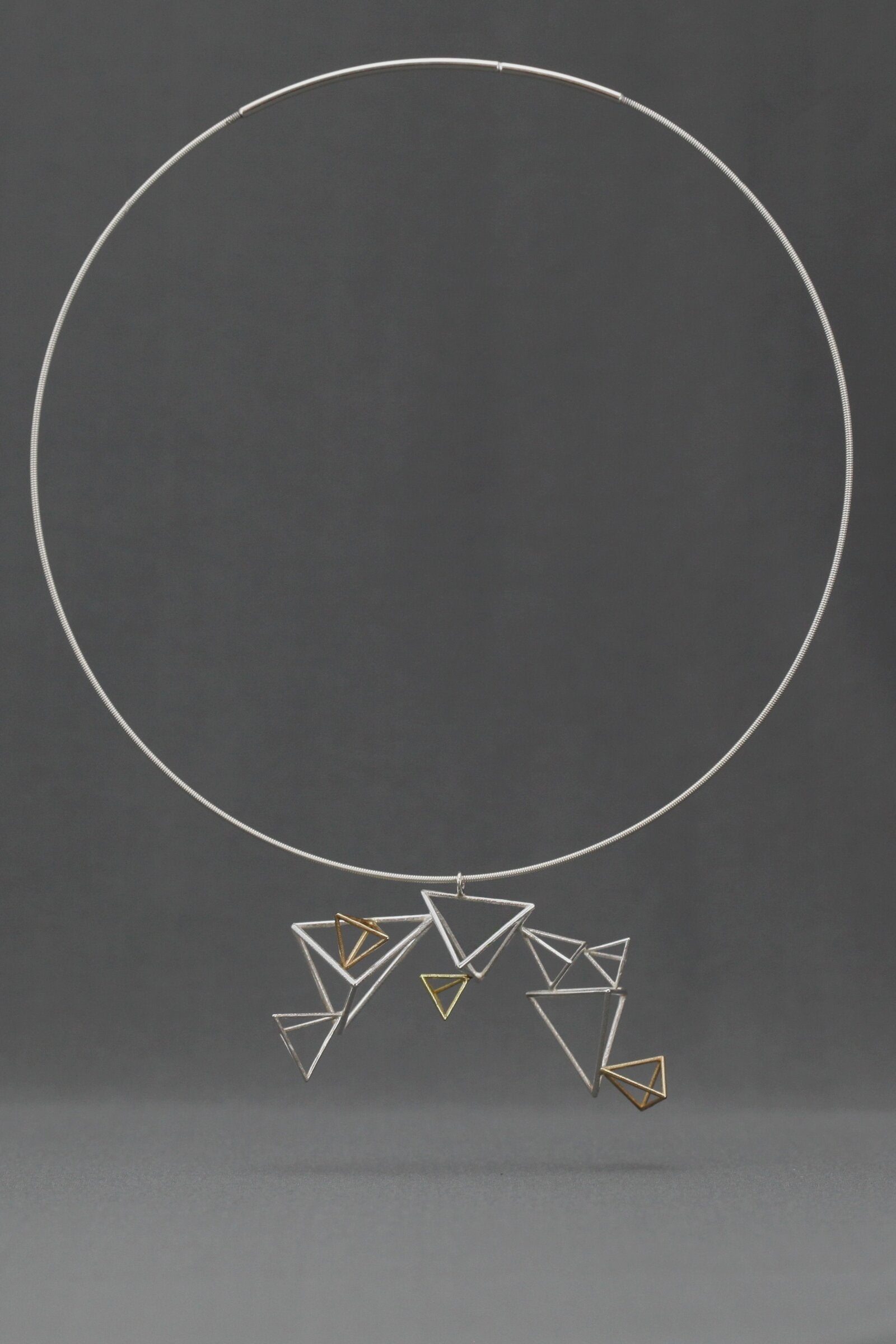 Curving Triangles Necklace