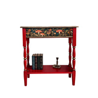 Red Woodland Console Table