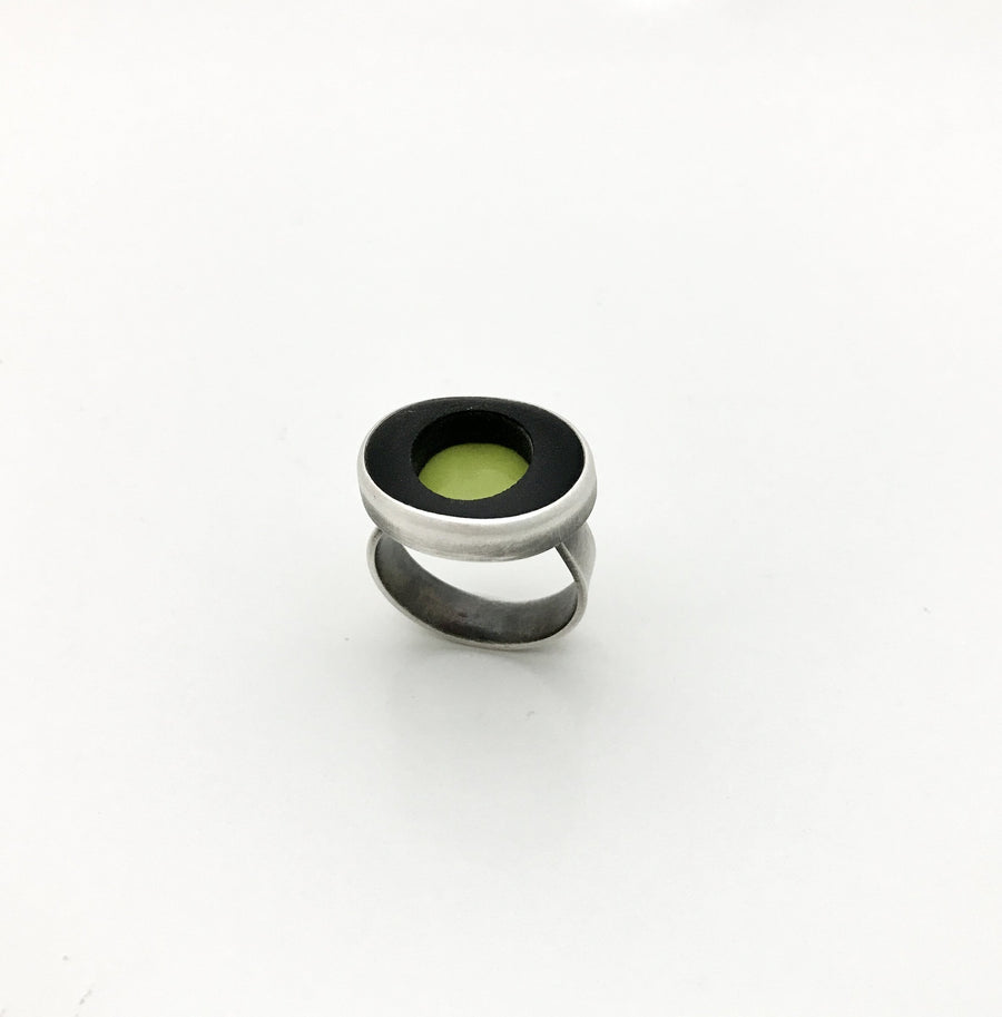 Paint Box Ring in Chartreuse