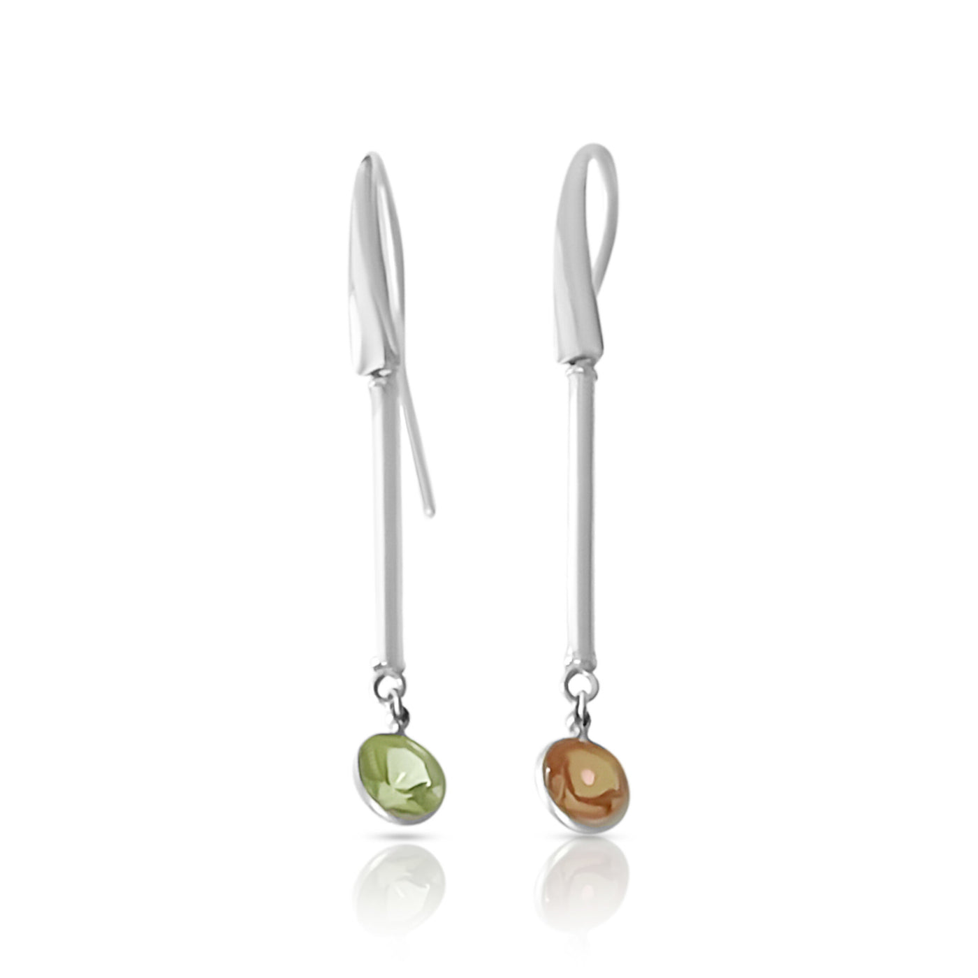 Peridot and Citrine Dangle Earrings