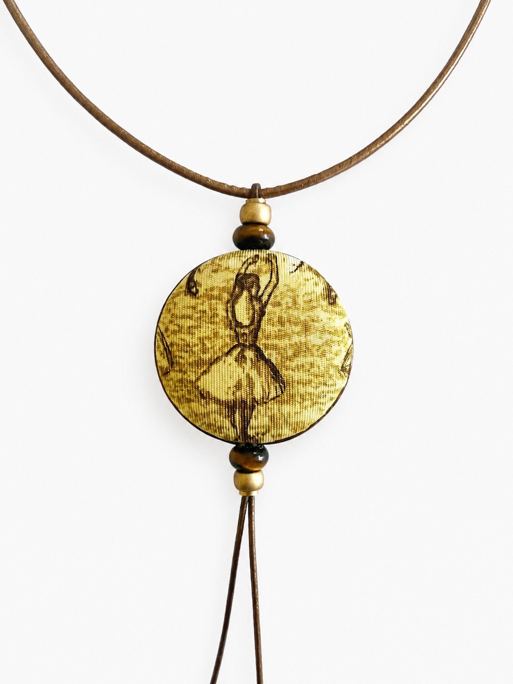 Degas Reversible Silk Art Pendant