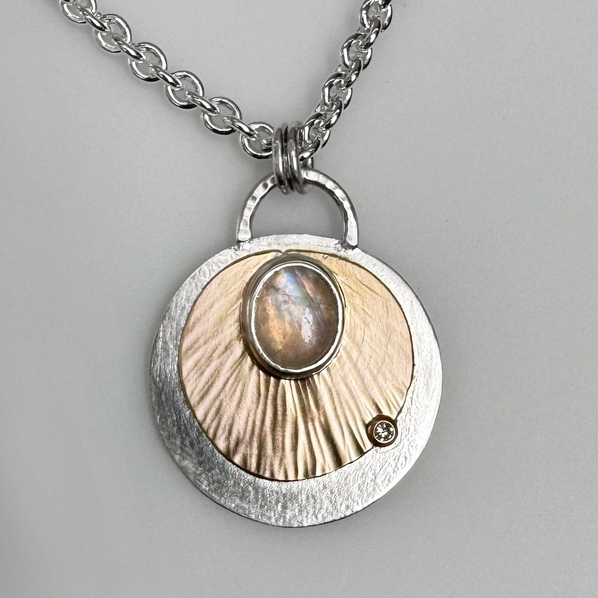 Rainbow Moonstone Hana Necklace