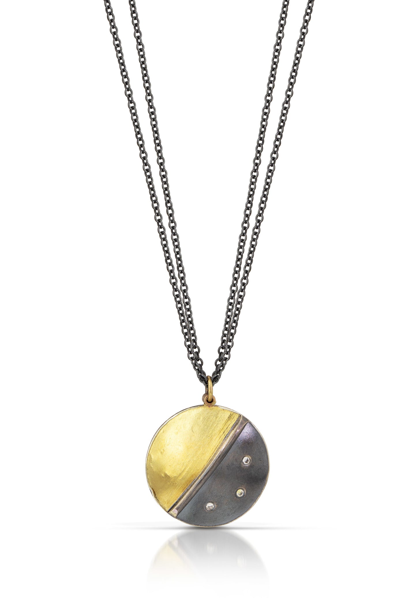 Black & Gold Yin Yang Necklace