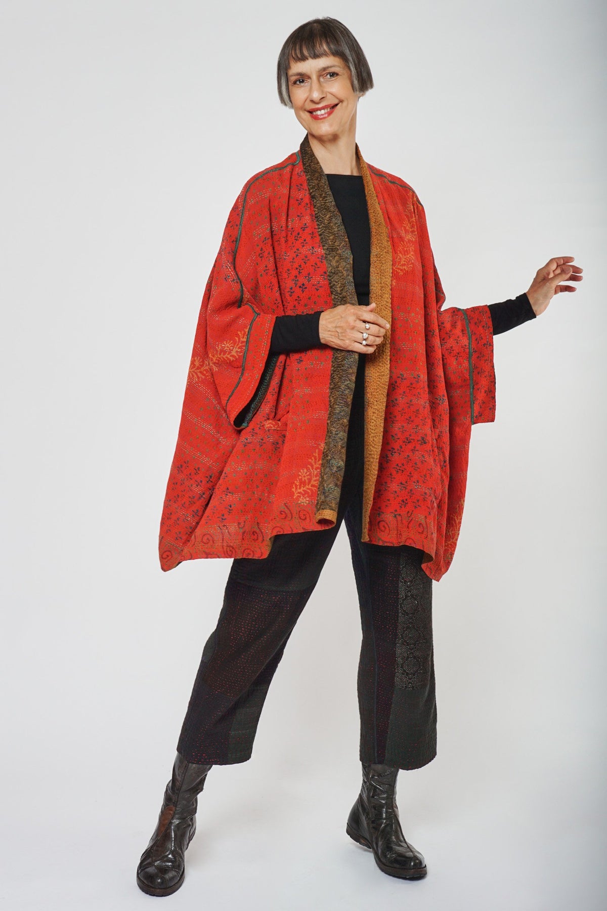 Double Collar Poncho #6