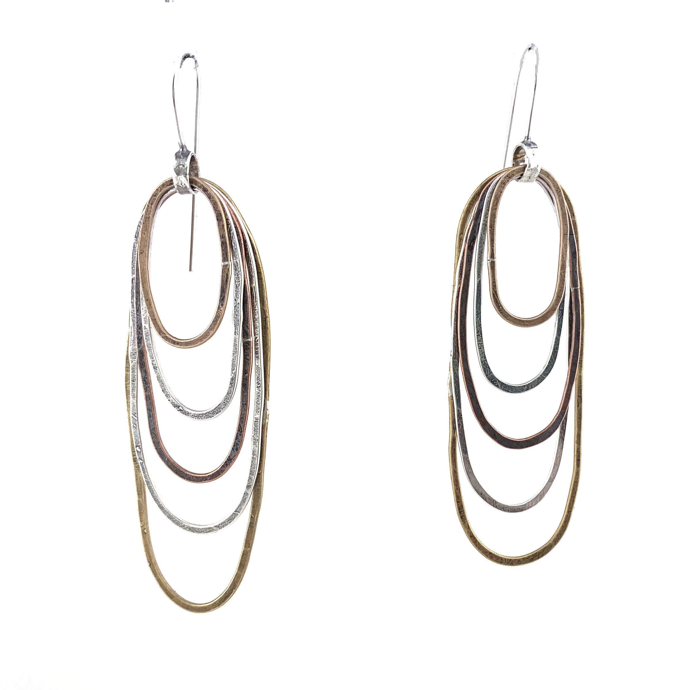 Oval Ripple Hoop Earrings