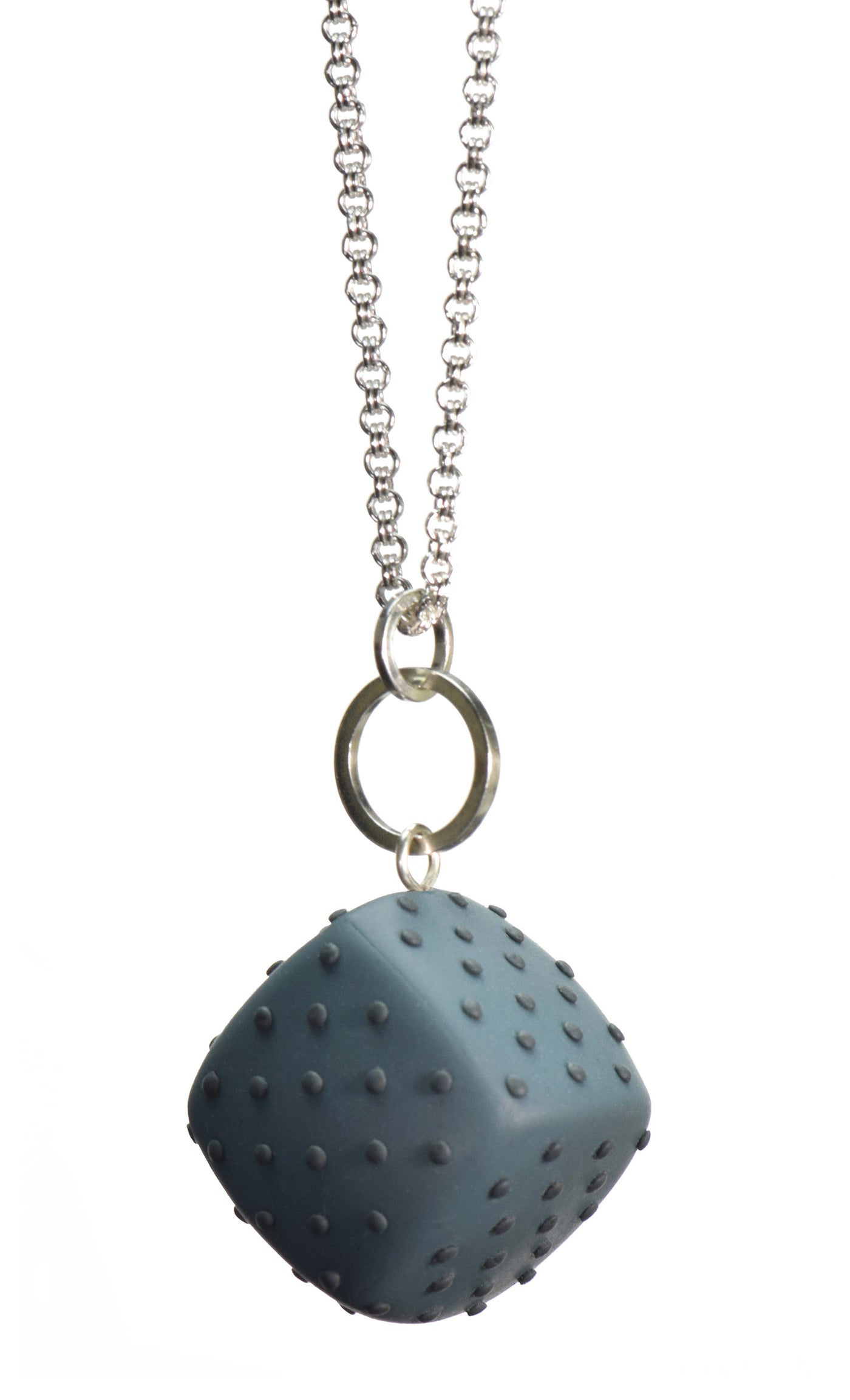 Dark teal with dots