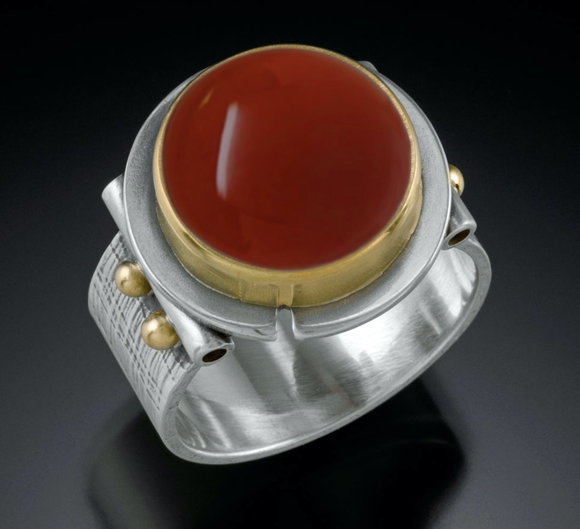 Round Carnelian Ring
