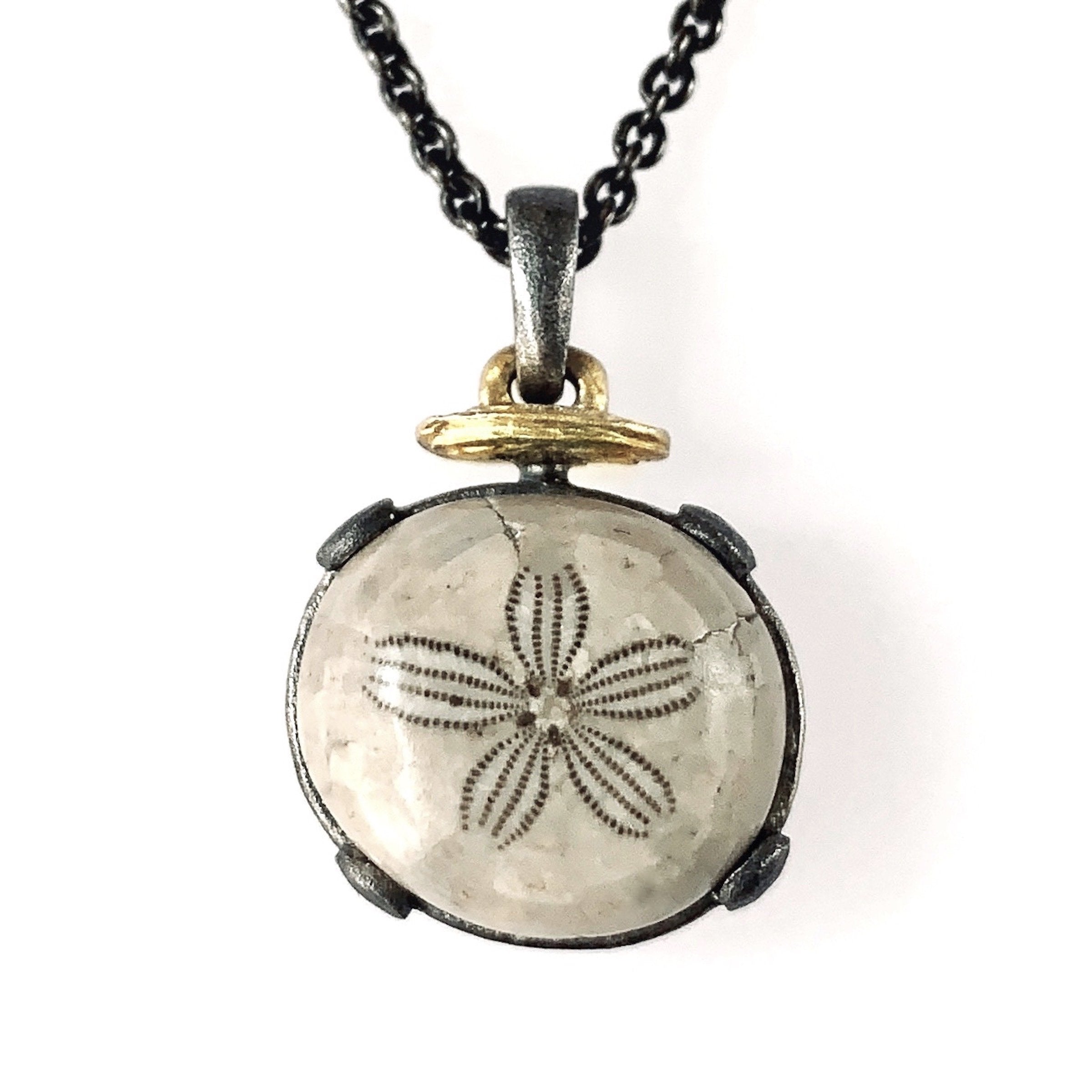 Fossilized Sand Dollar Pendant