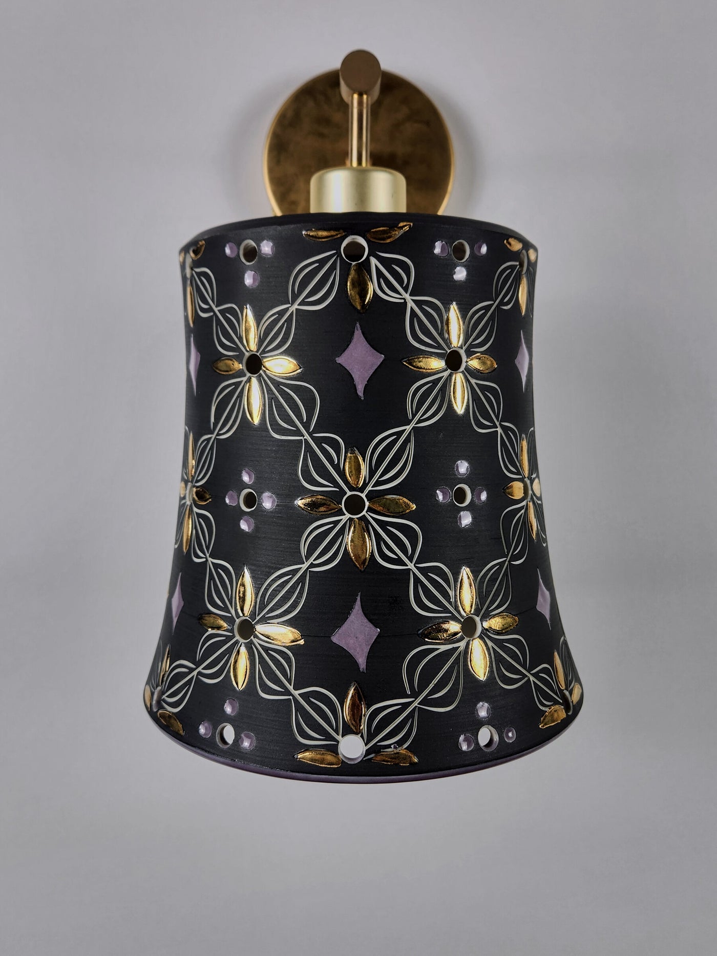 Nocturnal Ornament at Dusk Porcelain Sconce