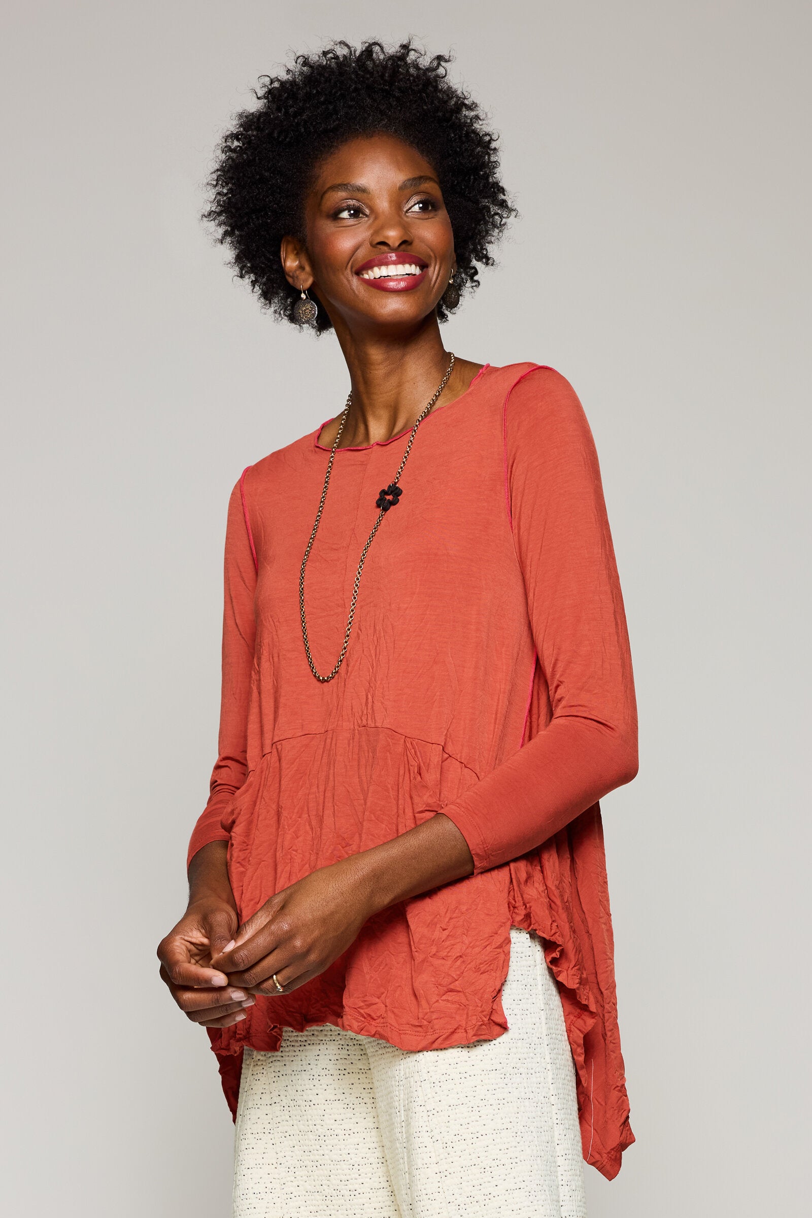 Crushed Tencel Britta Tunic · Artful Home