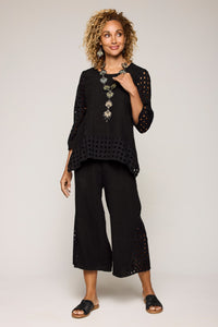 Eyelet Sleeve Top